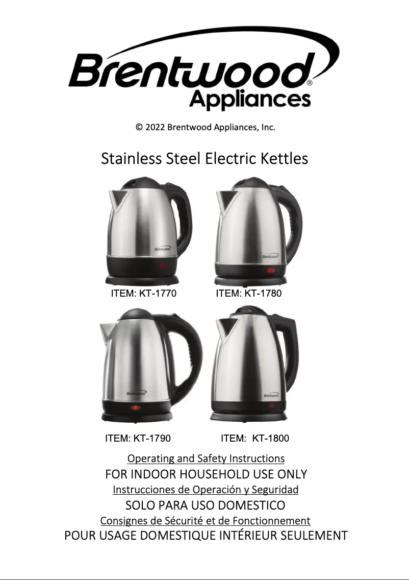 First page image of the manual for KT-1780