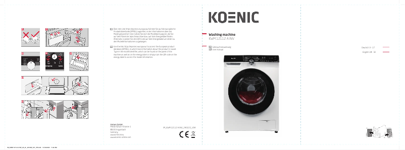 Page 1 of the manual User Manual Koenic KWM 12112 A INV