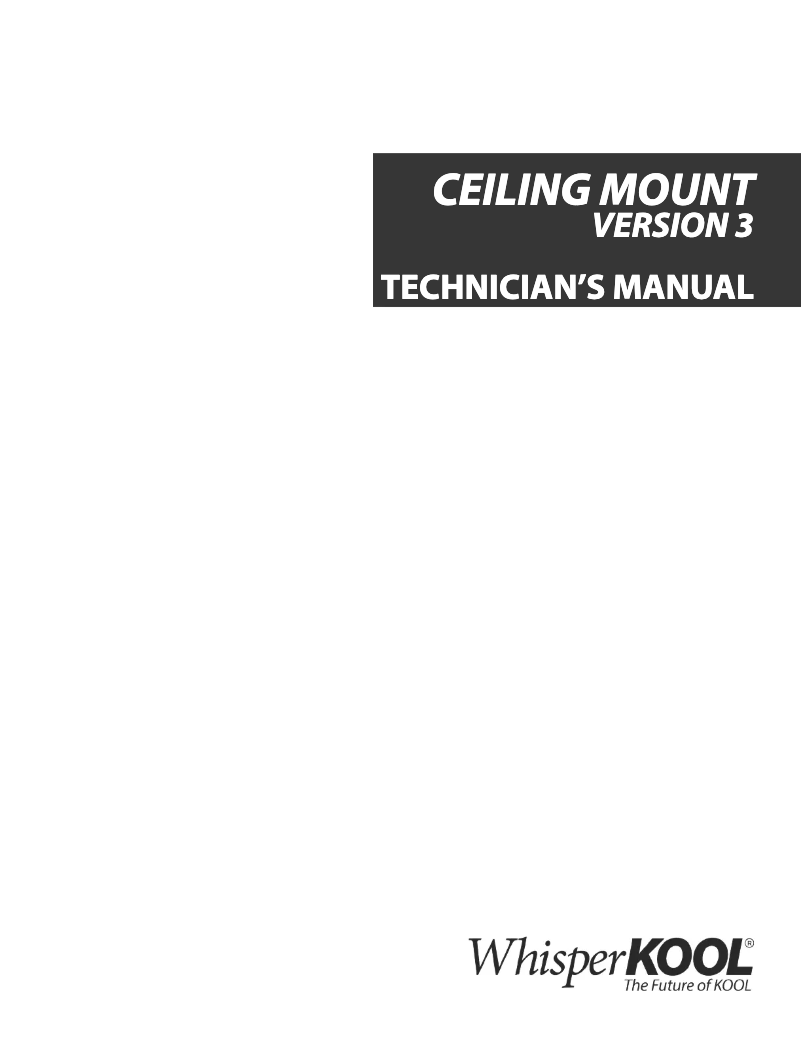 Page 1 of the manual User Manual WhisperKOOL S-WKCM8000-115-2