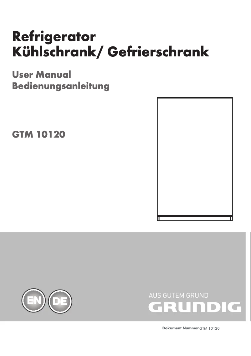 First page image of the manual for GTM 10120