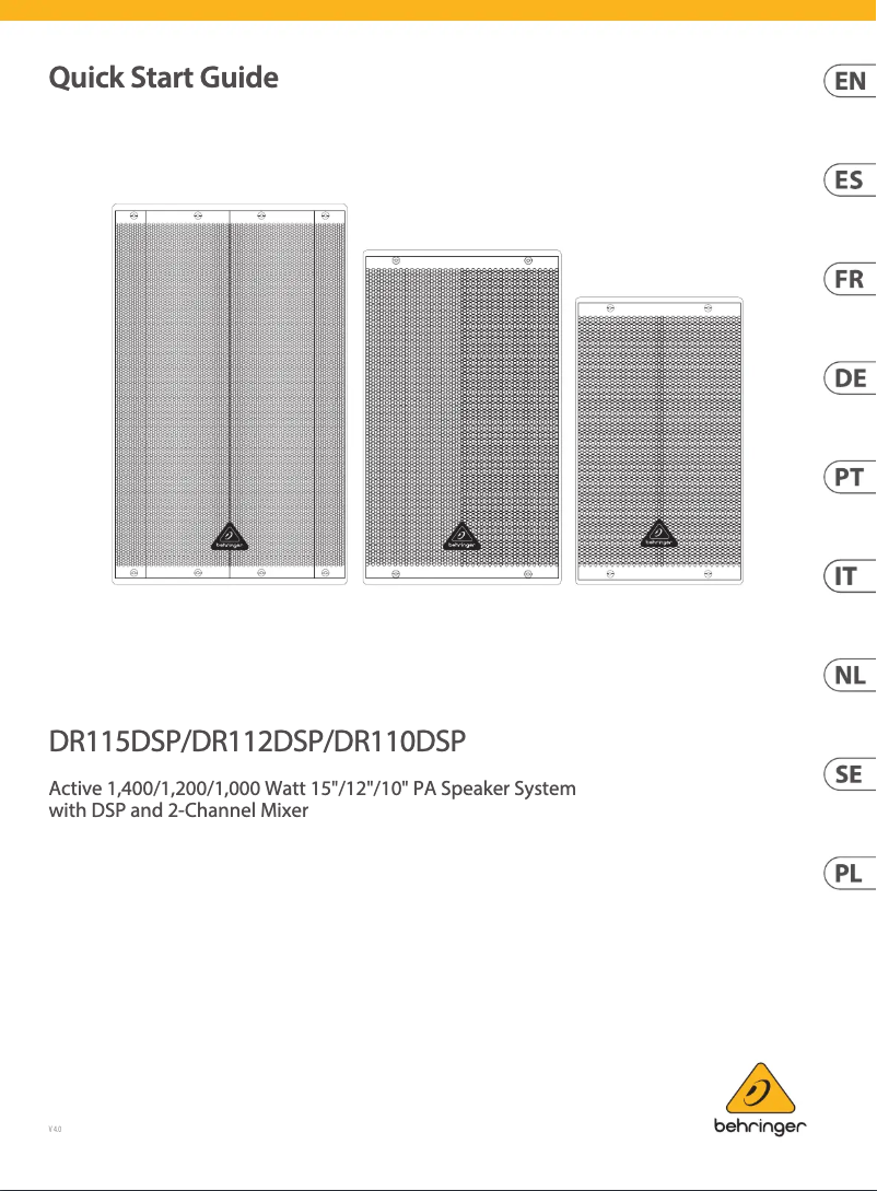 First page image of the manual for DR115DSP
