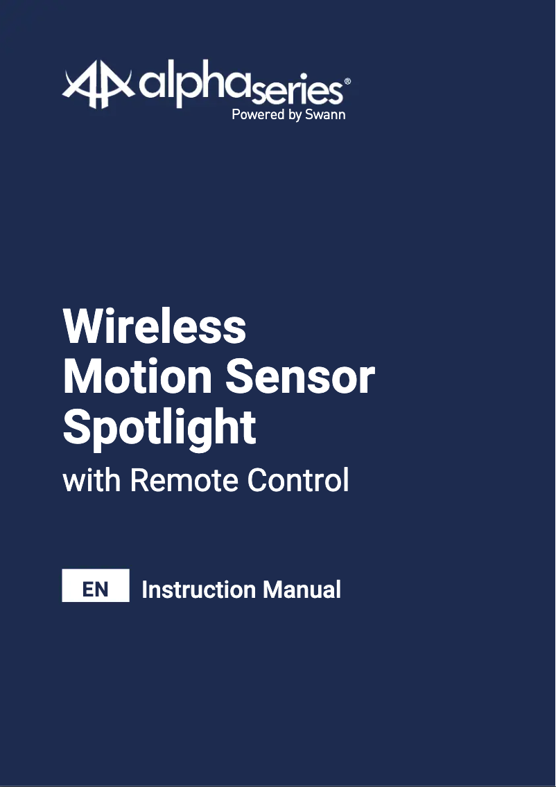 First page image of the manual for SWALPH-B400RWPK1