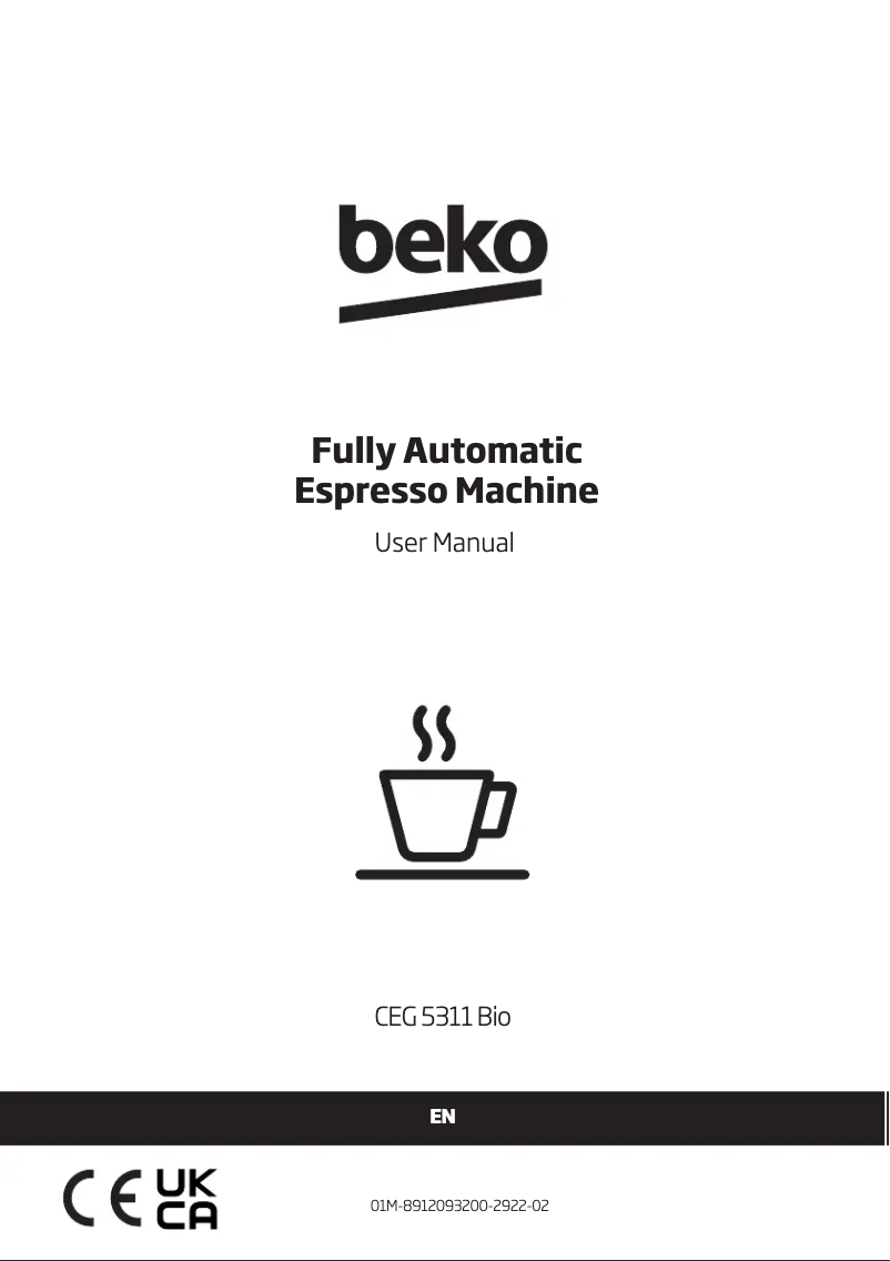 Page 1 of the manual User Manual Beko CEG5311 Bio