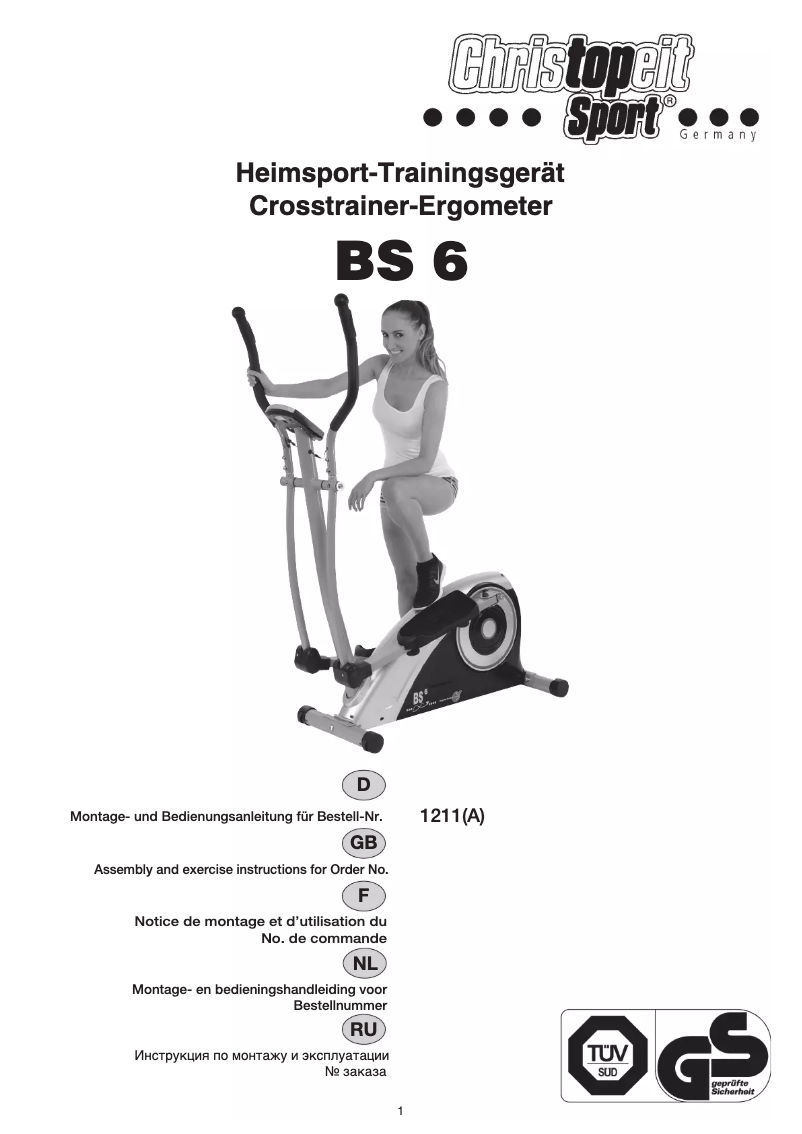 Page 1 of the manual User Manual Christopeit BS 6