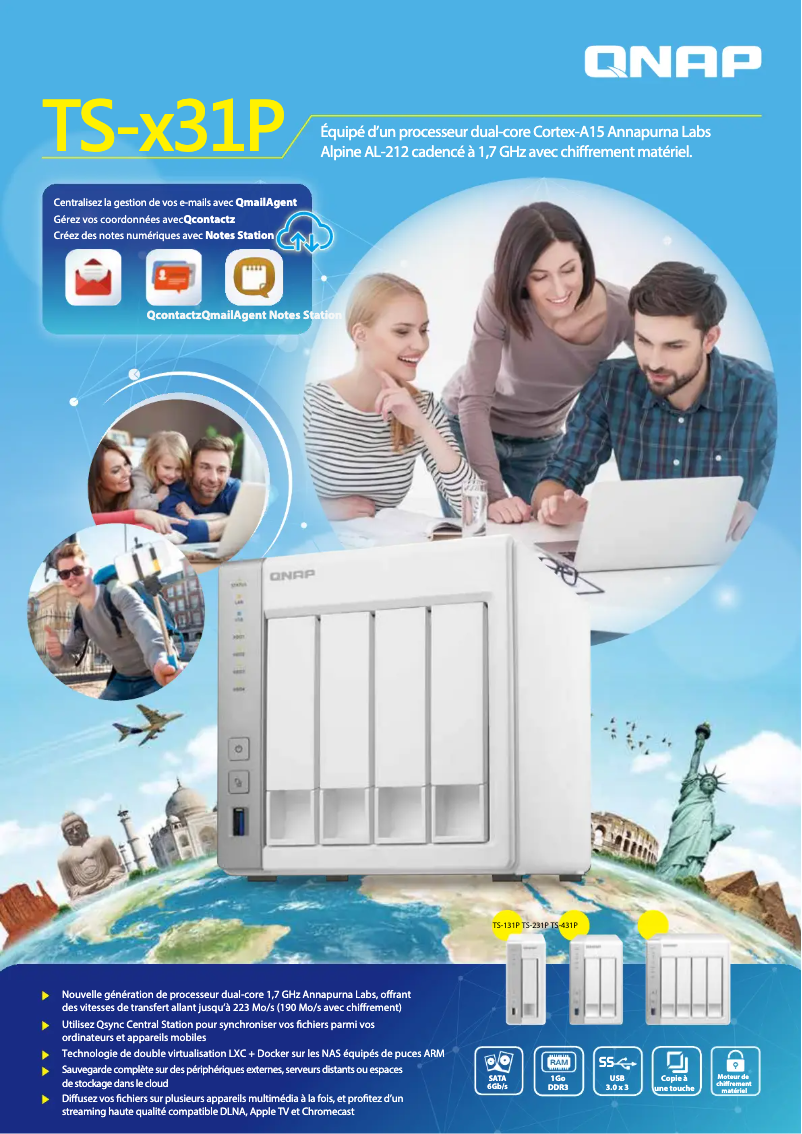 Page 1 of the manual Technical Sheet QNAP TS-431P