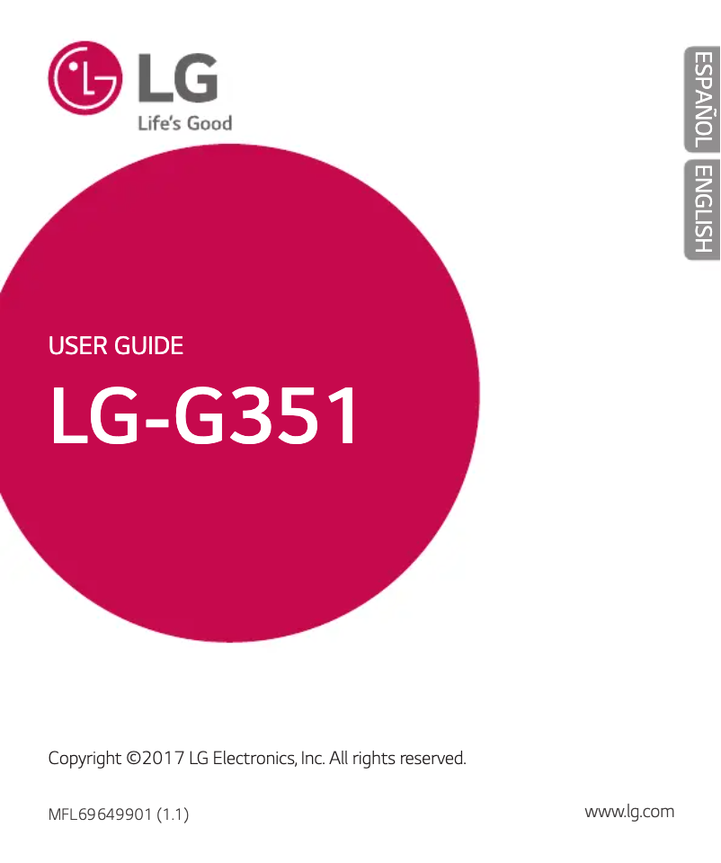 First page image of the manual for G351