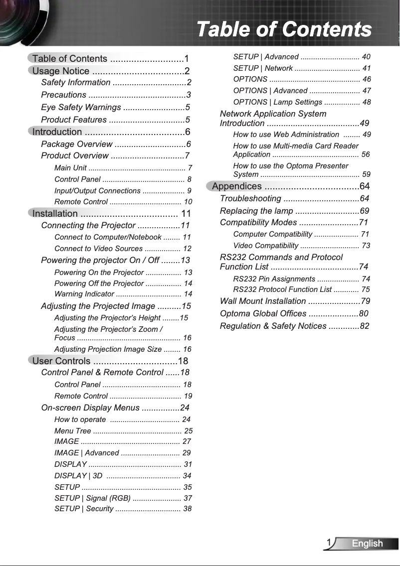 First page image of the manual for TX635-3D