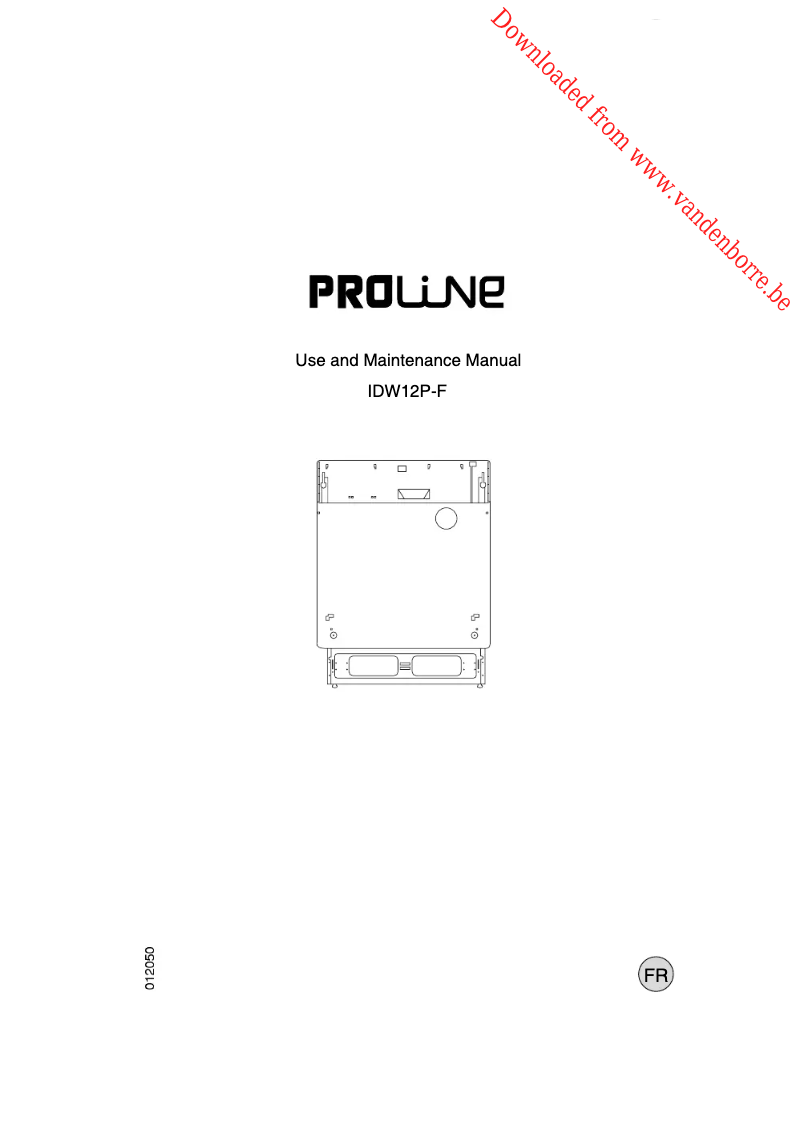 First page image of the manual for IDW12P-E