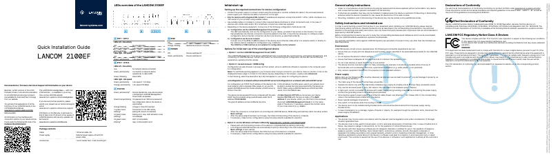 Page 1 of the manual Installation Guide Lancom 2100EF