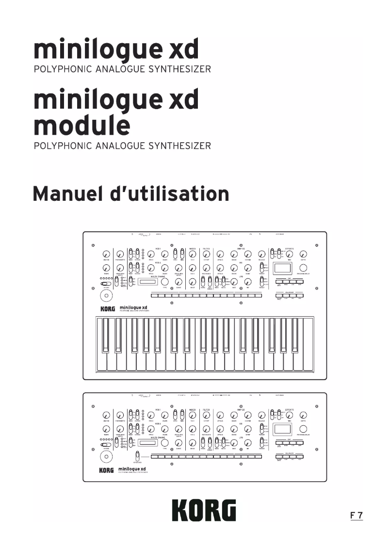 First page image of the manual for Minilogue xd module