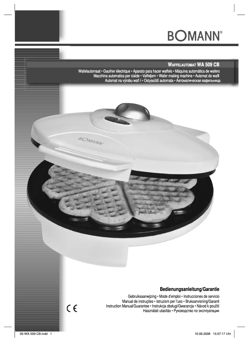 Image de la première page du manuel de l'appareil WA 509 CB