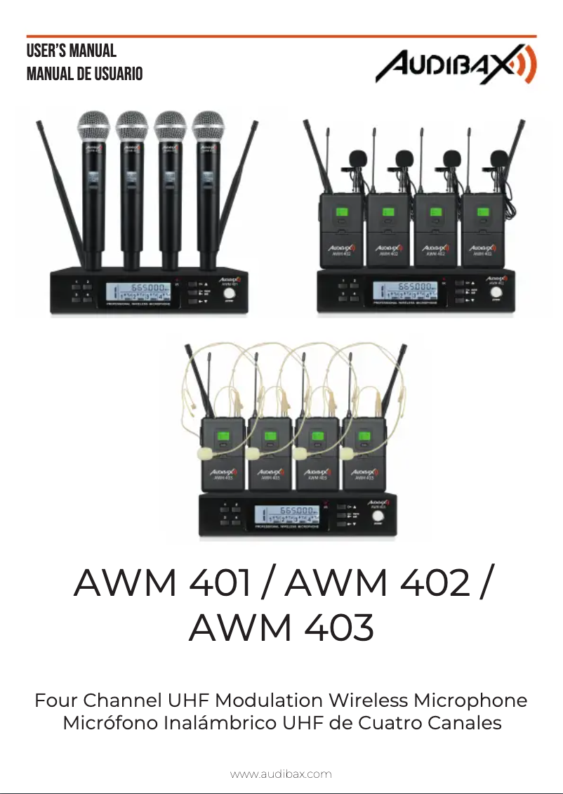 First page image of the manual for AWM 403