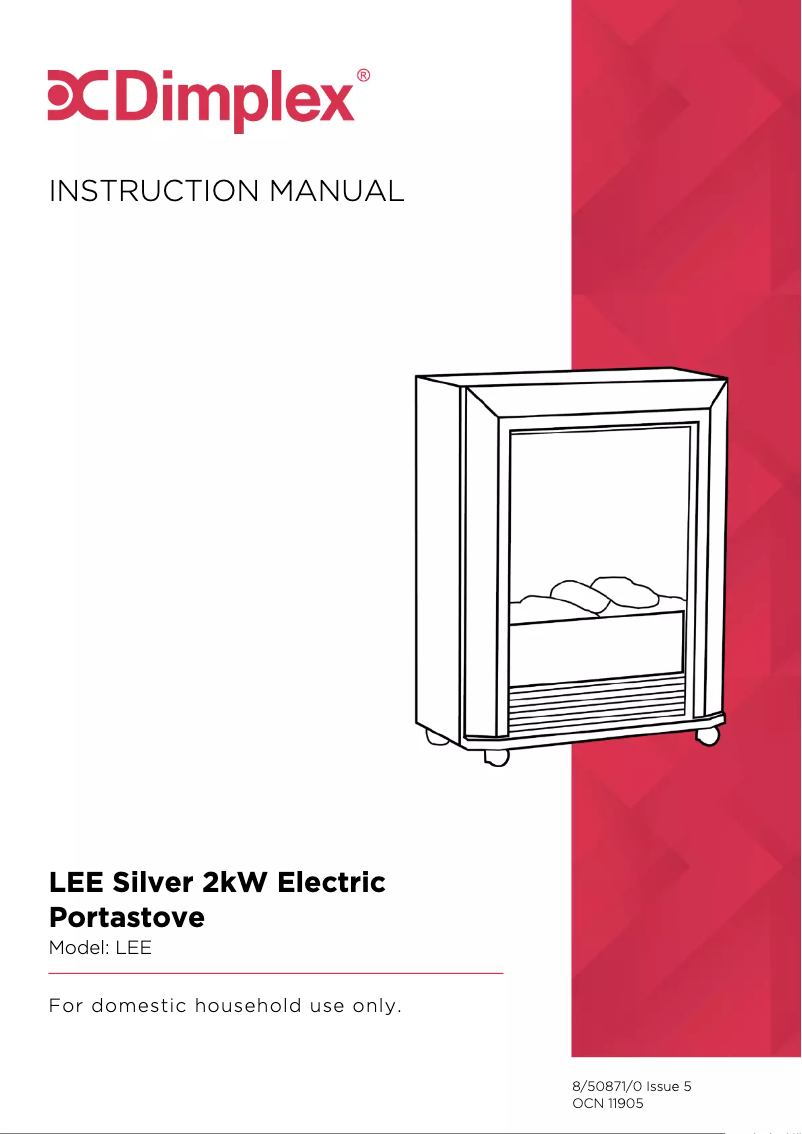 Page 1 of the manual User Manual Dimplex LEE