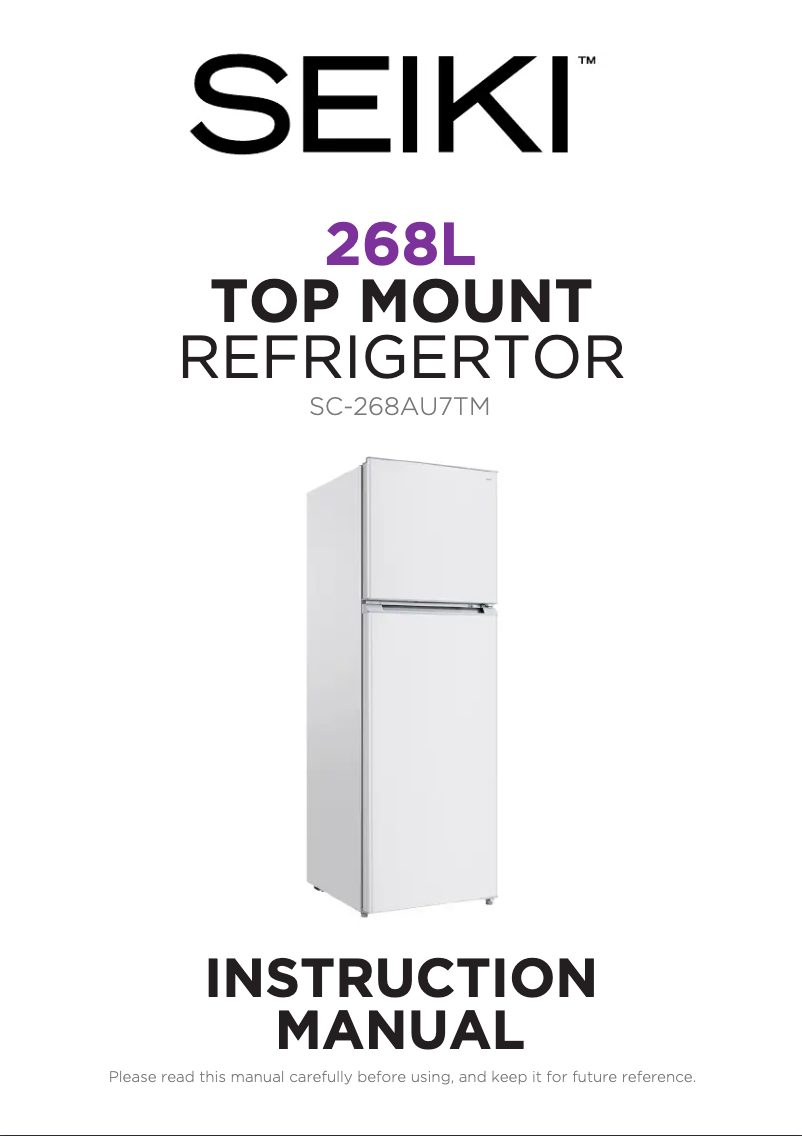 First page image of the manual for SC-268AU7TM