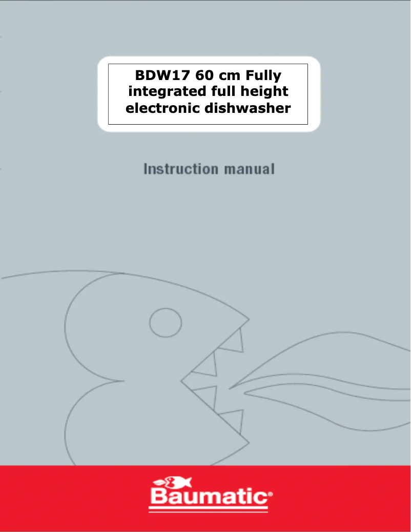 First page image of the manual for BDW17