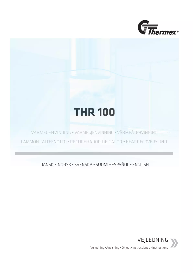 Page 1 of the manual User Manual Thermex THR100
