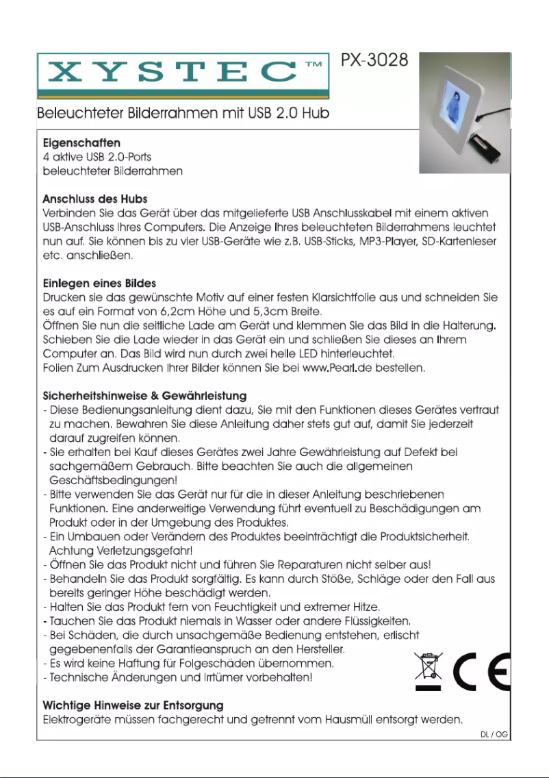 First page image of the manual for PX-3028-675
