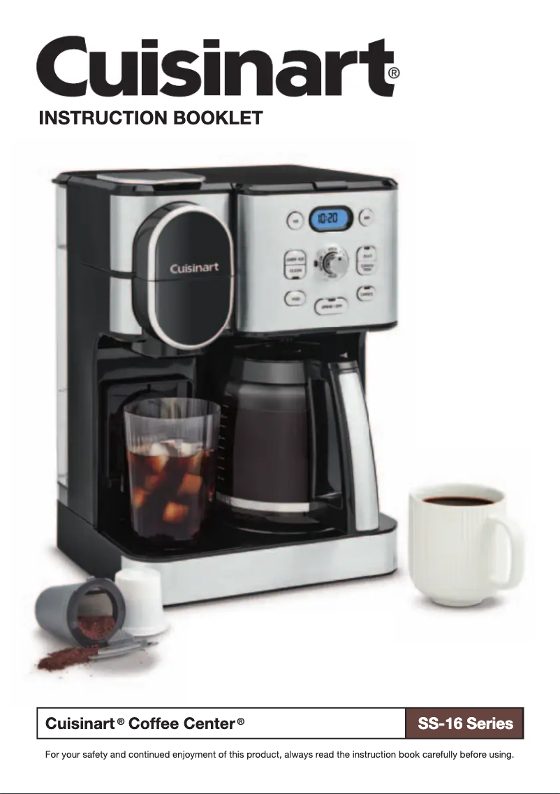 Page 1 of the manual User Manual Cuisinart Coffee Center SS-16
