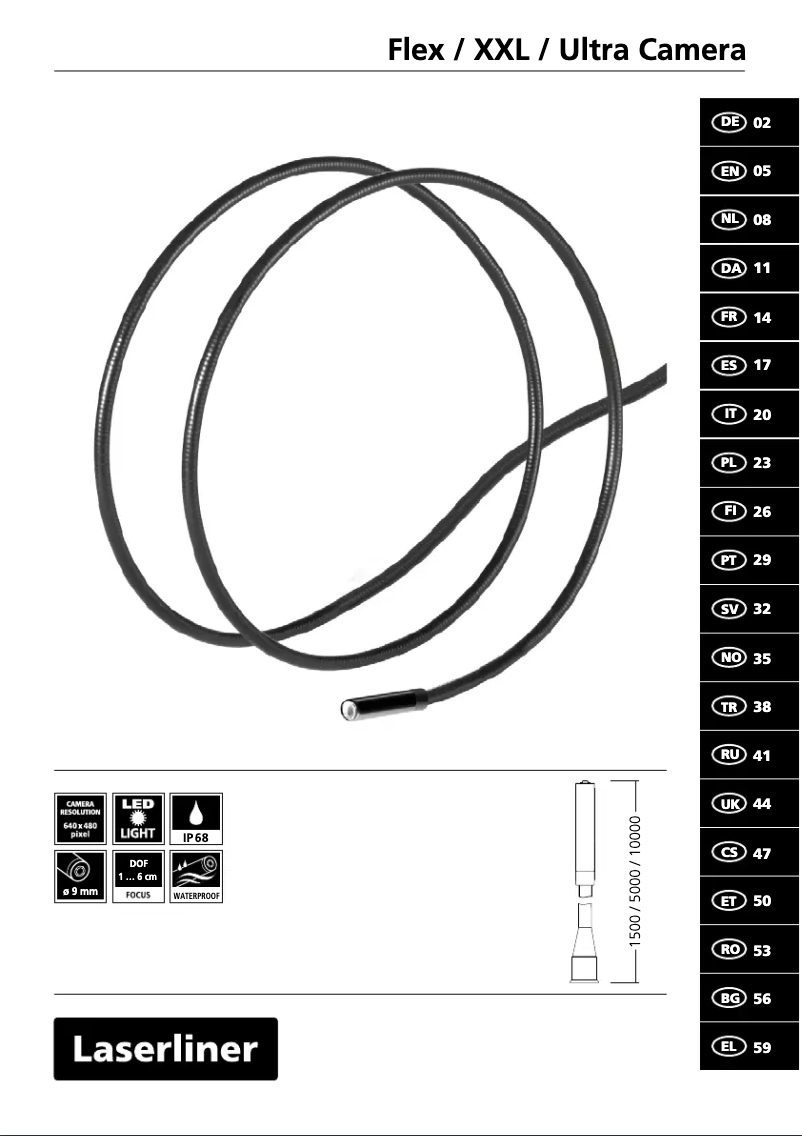 Page 1 of the manual User Manual Laserliner Flex Camera
