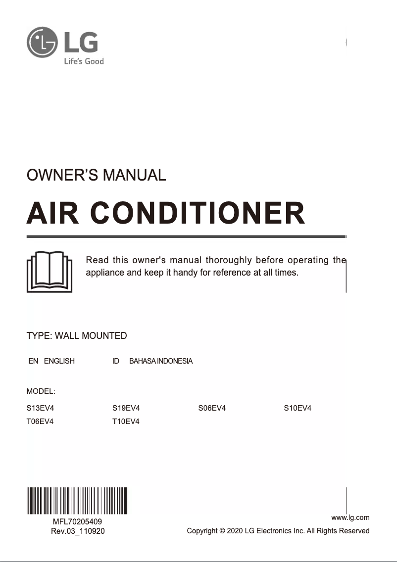 First page image of the manual for T06EV4