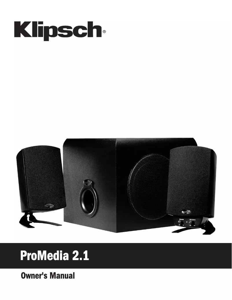 First page image of the manual for ProMedia 2.1