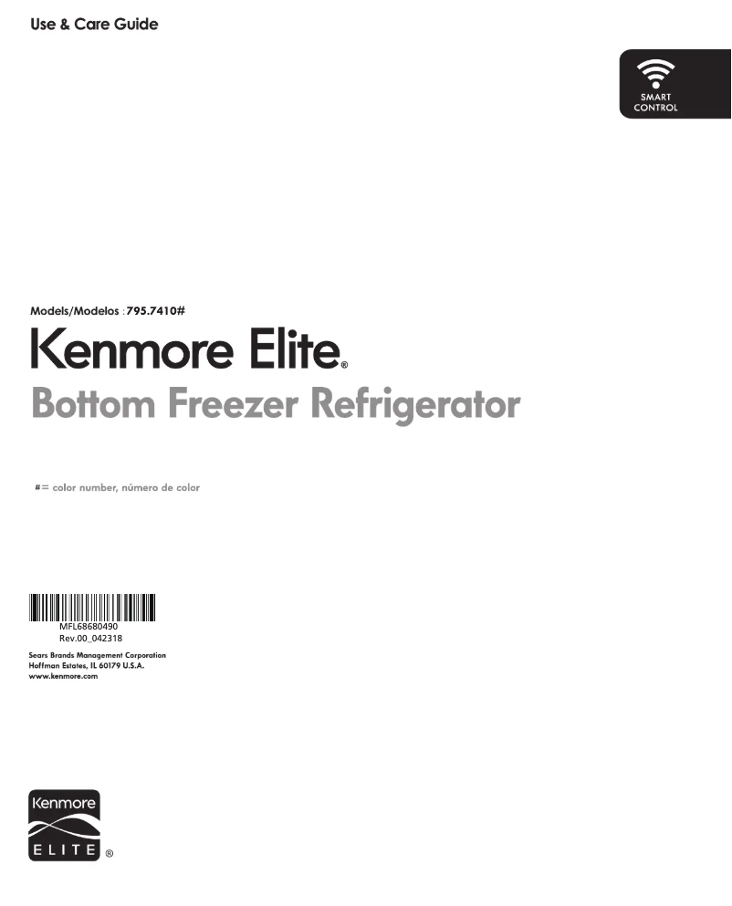 Page 1 of the manual User Manual Kenmore 74105