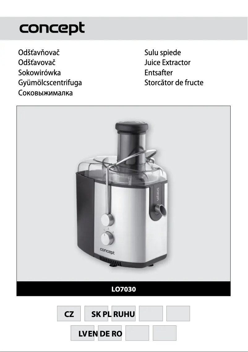 Page 1 of the manual User Manual Concept LO-7030