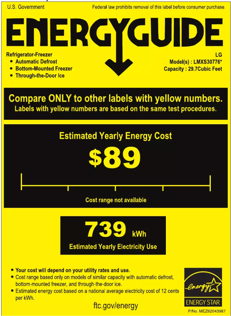 First page image of the manual for LMXS30776S