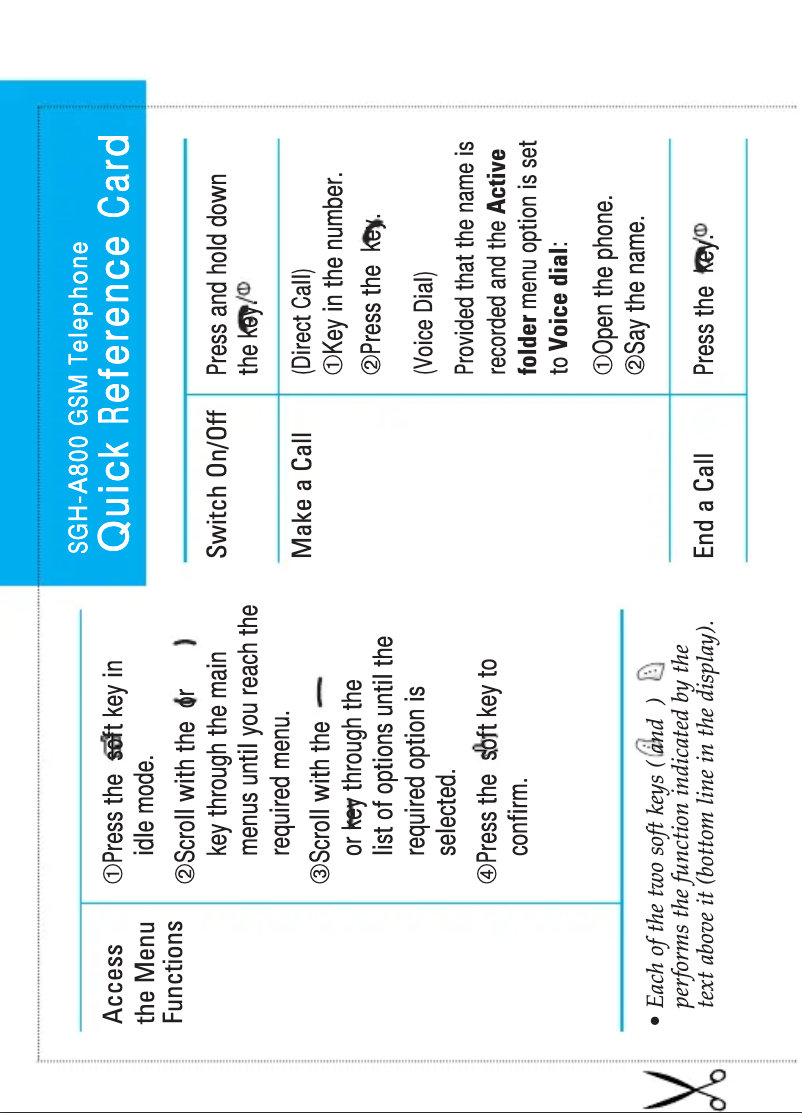 First page image of the manual for SGH-A800T