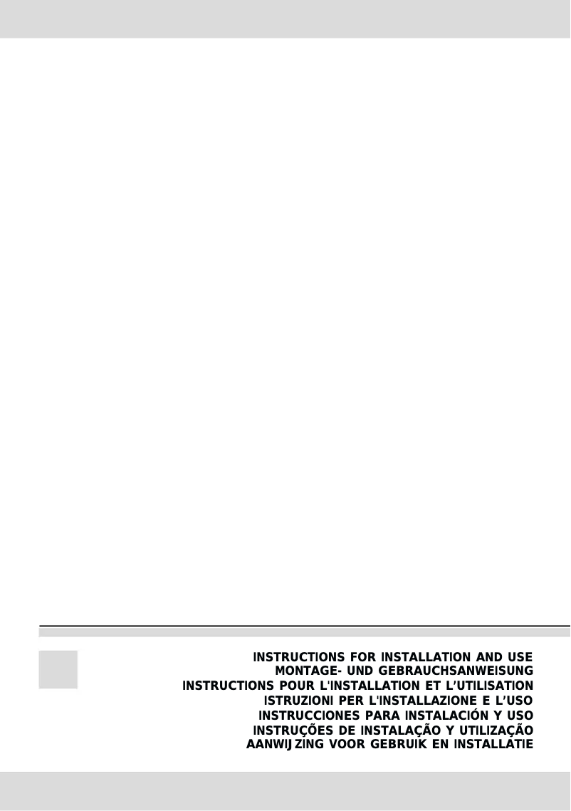 Page 1 of the manual User Manual Candy CBG 61 X