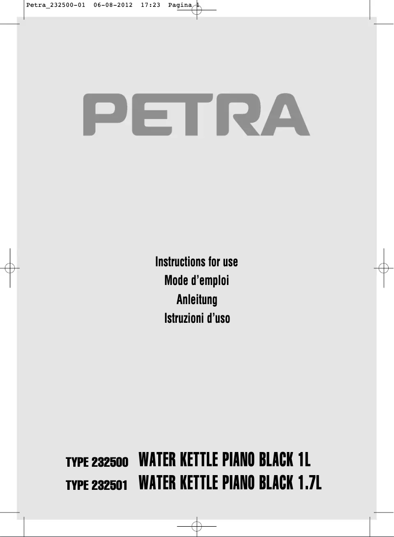 Image de la première page du manuel de l'appareil WK 551.07