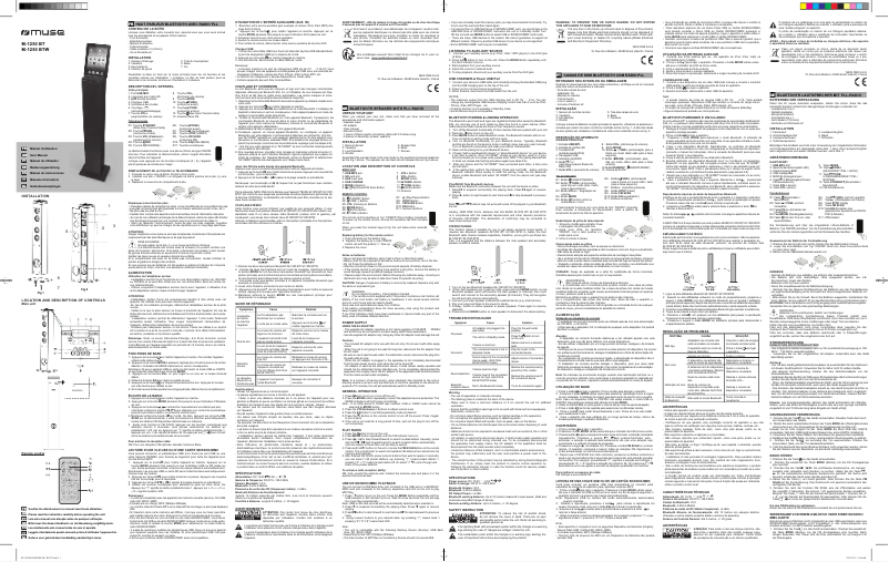 First page image of the manual for M-1250 BTW