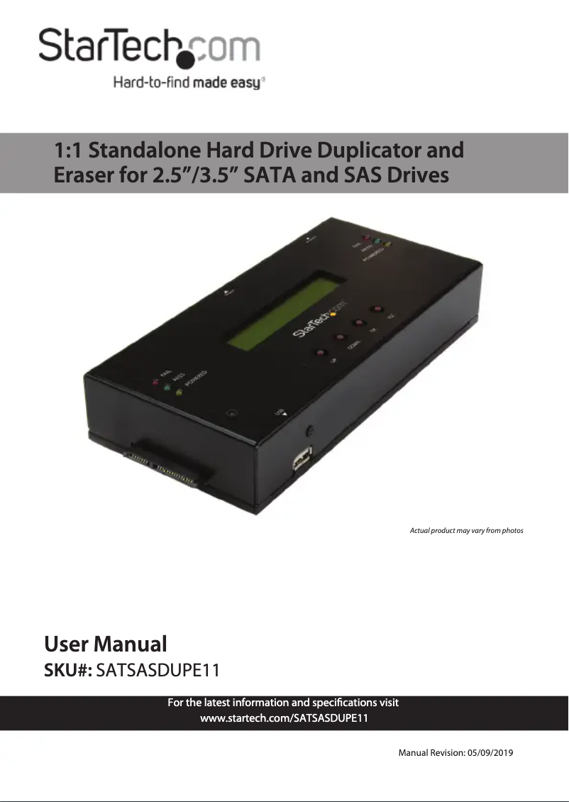 Image de la première page du manuel de l'appareil SATSASDUPE11