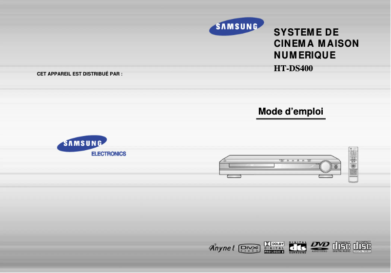 First page image of the manual for HT-DS400