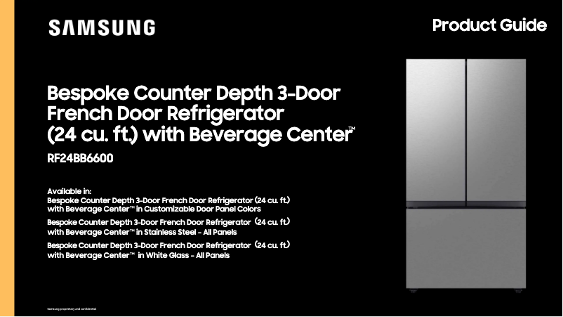 Page 1 of the manual Brochure Samsung RF24BB6600AP
