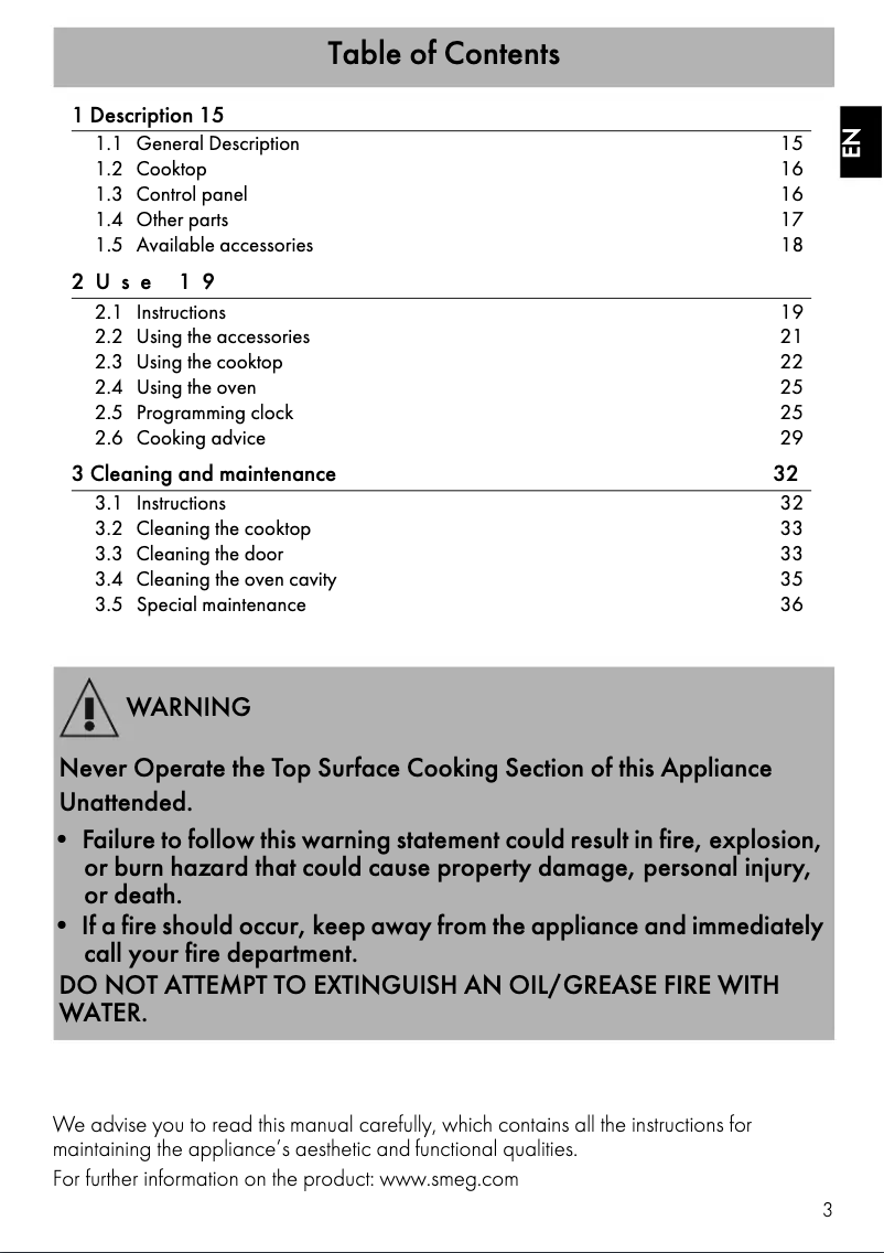 First page image of the manual for SPR30UGGX