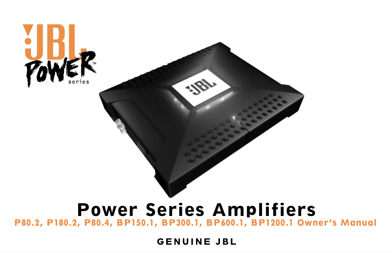 Page 1 of the manual User Manual JBL Power P180.2