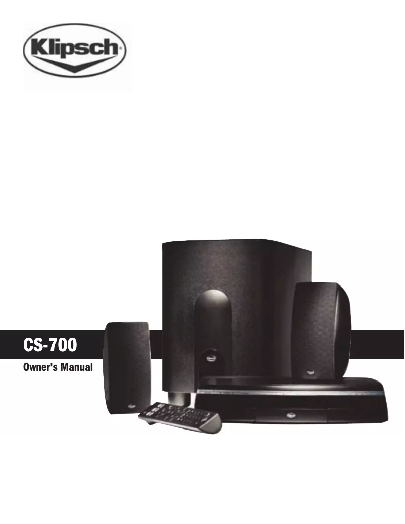 First page image of the manual for CS-700