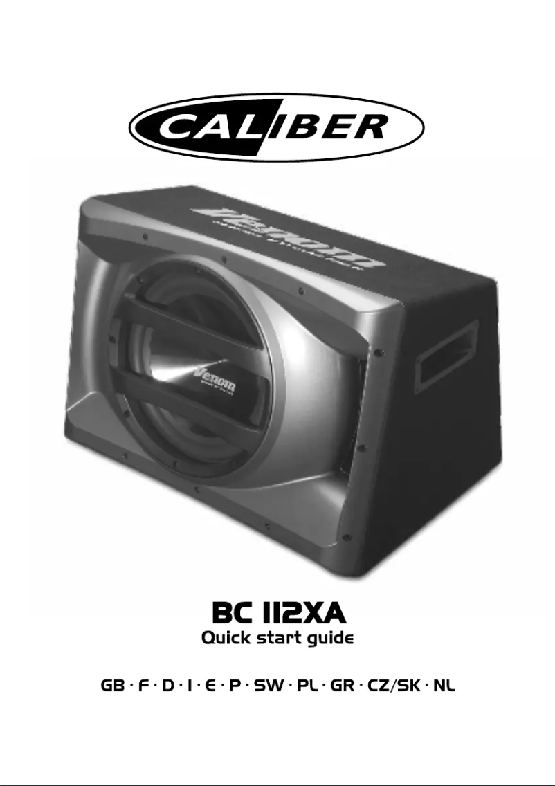 First page image of the manual for BC 112XA