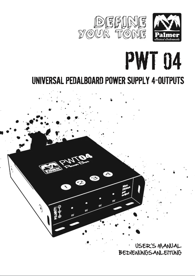 Page 1 of the manual User Manual Palmer PWT 04