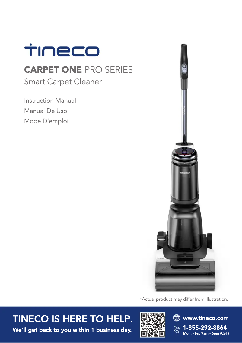 First page image of the manual for CARPET ONE Pro