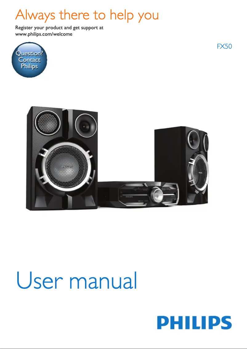 First page image of the manual for FX50