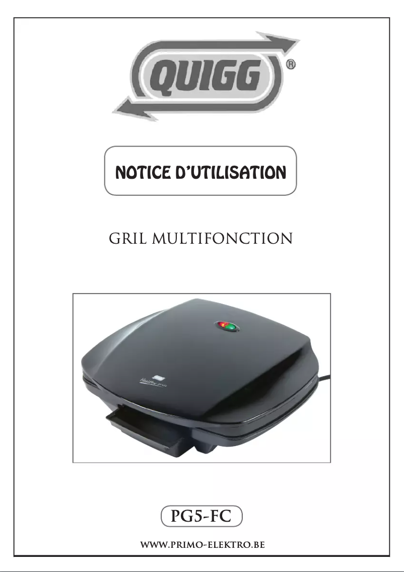 Page 1 of the manual User Manual Quigg PG5