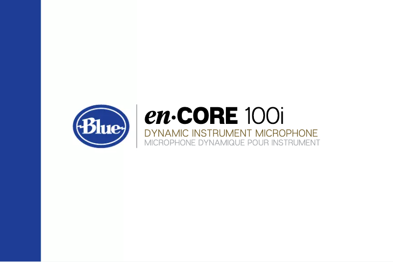 Page 1 of the manual User Manual Blue enCORE 100i