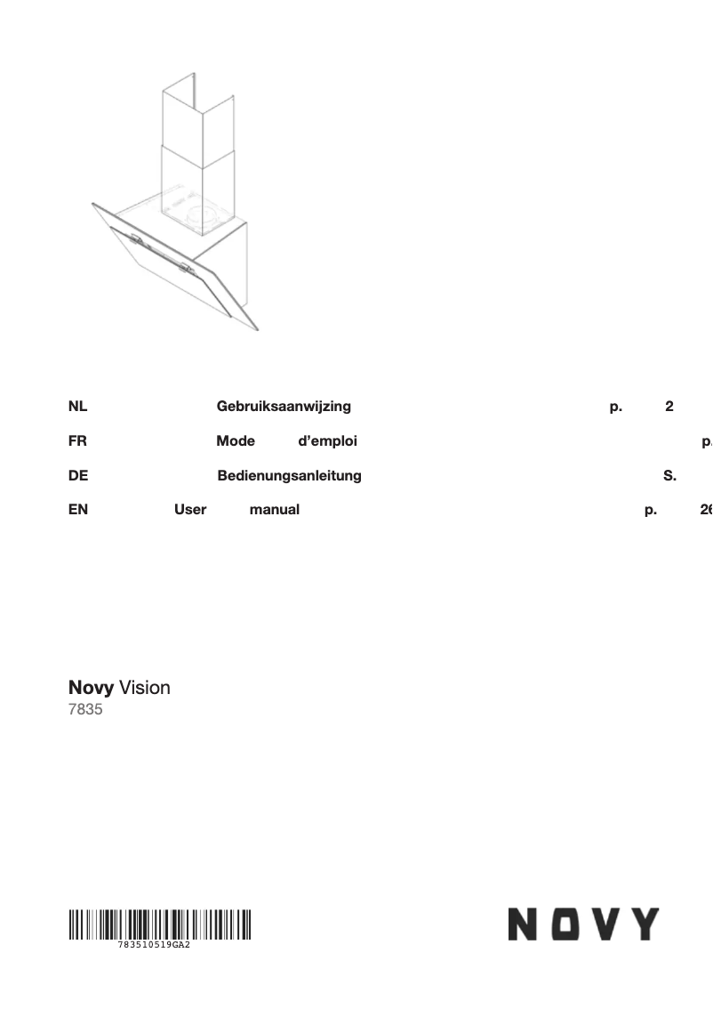 First page image of the manual for Vision 7835