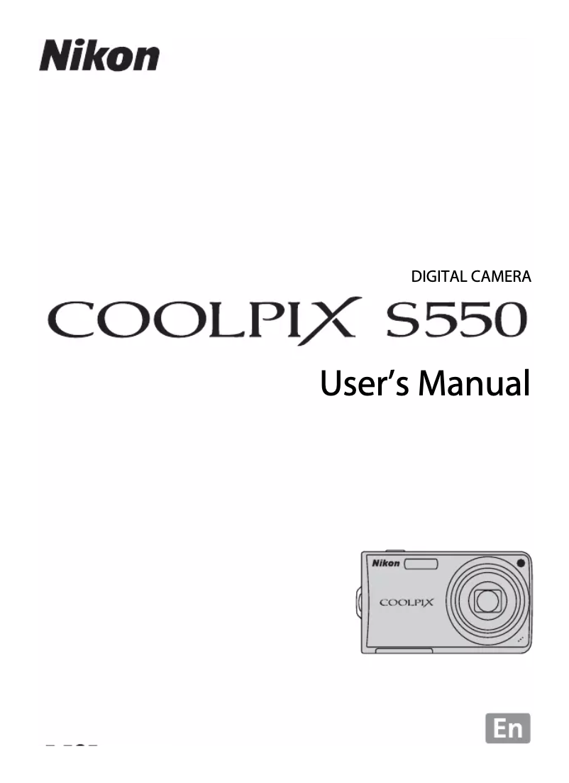 First page image of the manual for Coolpix S550