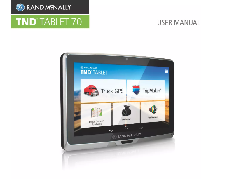 First page image of the manual for TND Tablet 70