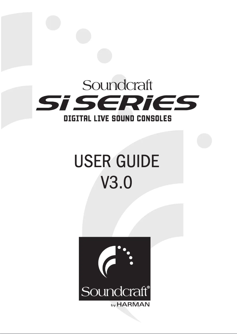 Page 1 of the manual Quick Start Guide Soundcraft Si2+