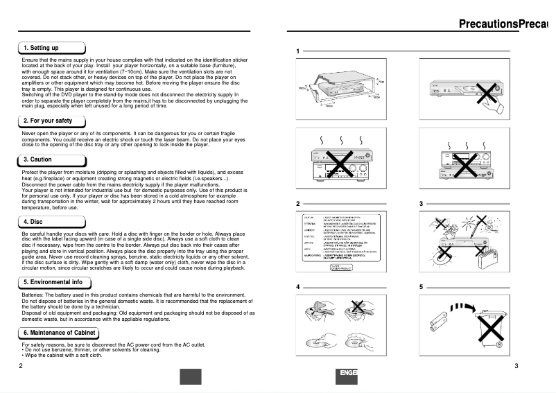 First page image of the manual for DVD-E137A