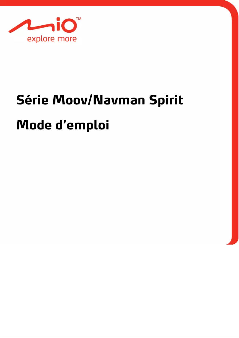 Page 1 of the manual User Manual Mio Moov Spirit 500